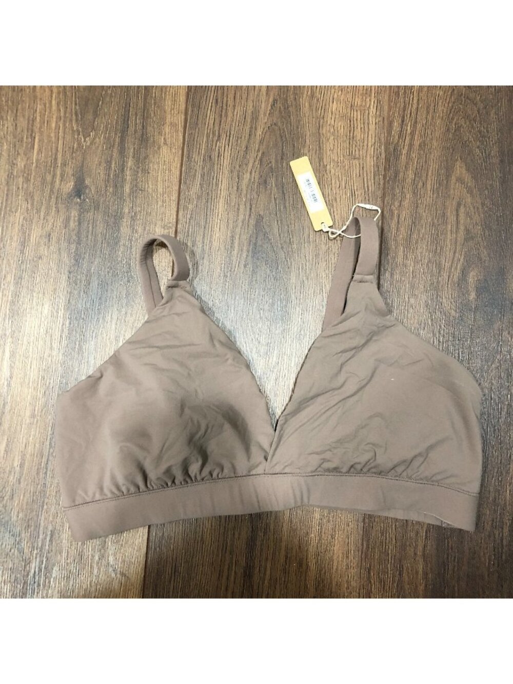 Skims Fits Everybody Cross Over Triangle Bralette Bra Size 3x  Umber